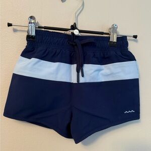 Minnow Navy Colorblock Swim Trunks